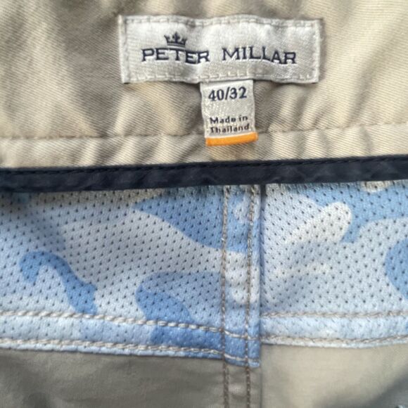 Peter Millar Crown Men EB66 Performance 5-Pocket Chino Pants Golf Beige 40x32 - Picture 6 of 11